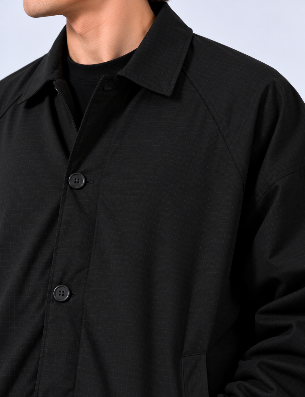 Giacca Antivento Bottoni  | Duca Homme (nero)