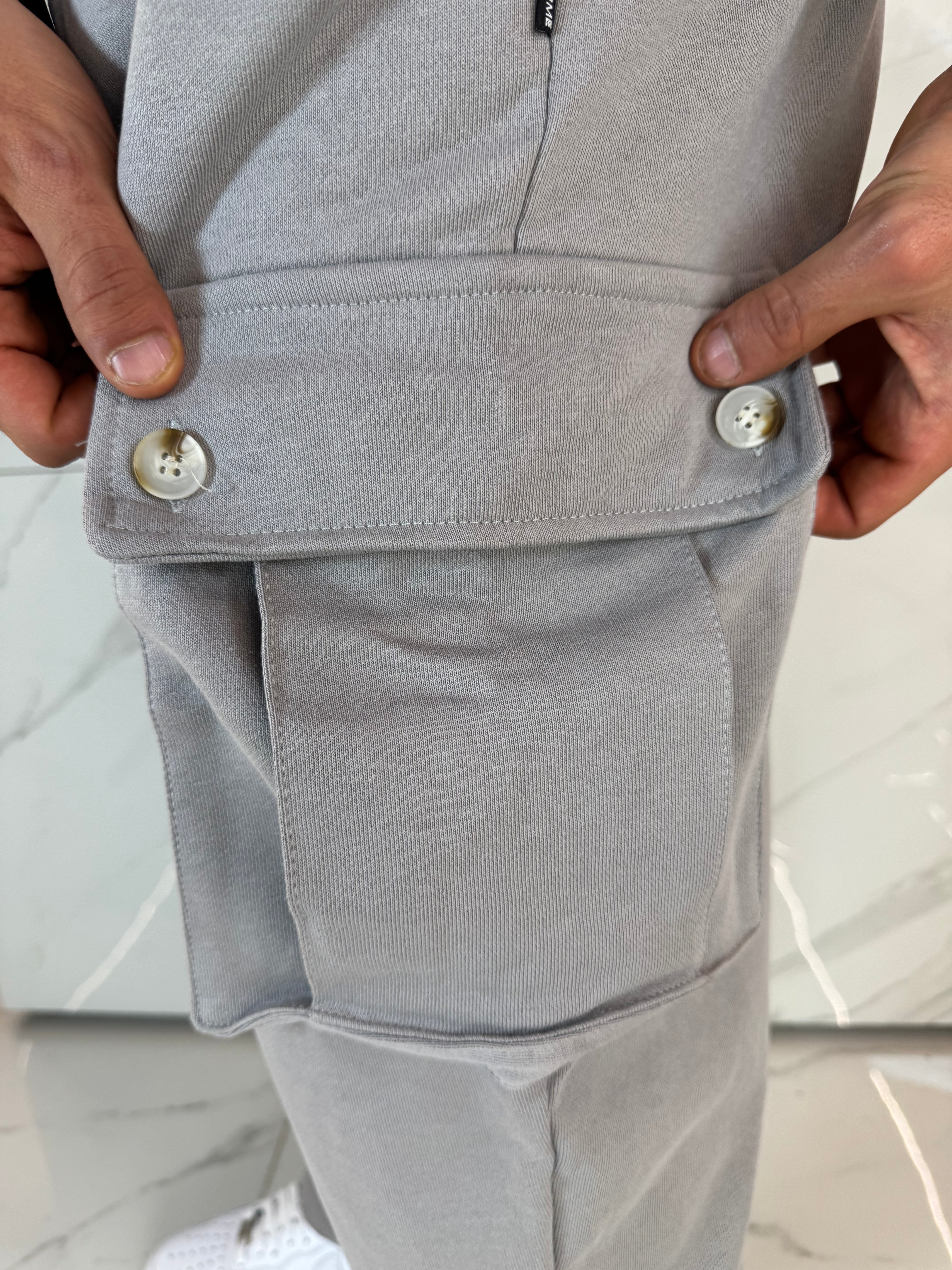 Pantaloni Cargo in Cotone Duca Homme | Pantatuta Uomo | Ghiaccio