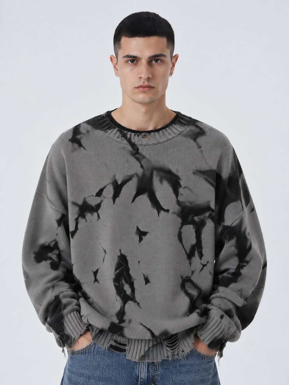 Maglione Destroyed | Duca Homme (grigio)