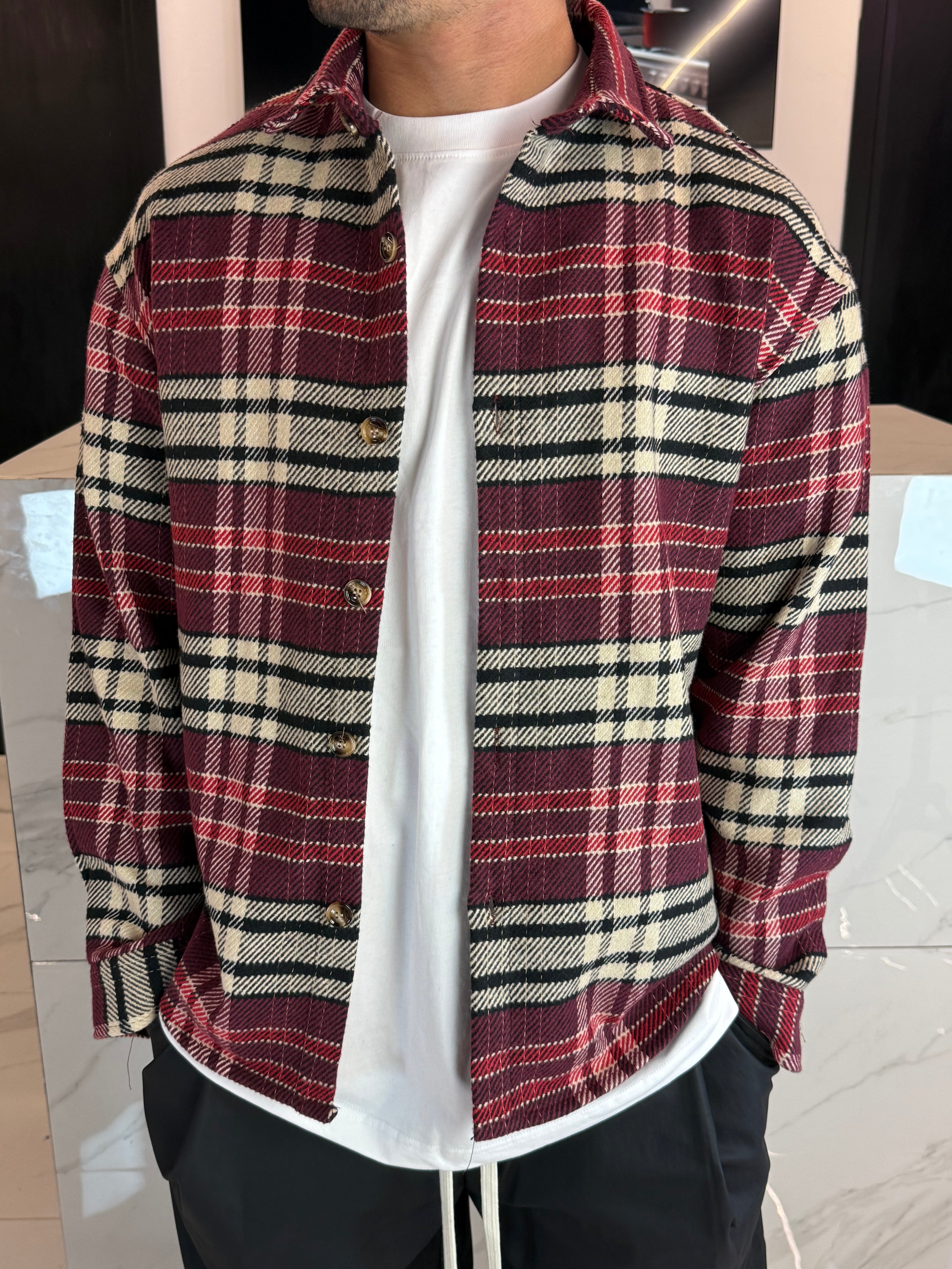 Camicia a Quadri Uomo Duca Homme | Rossa