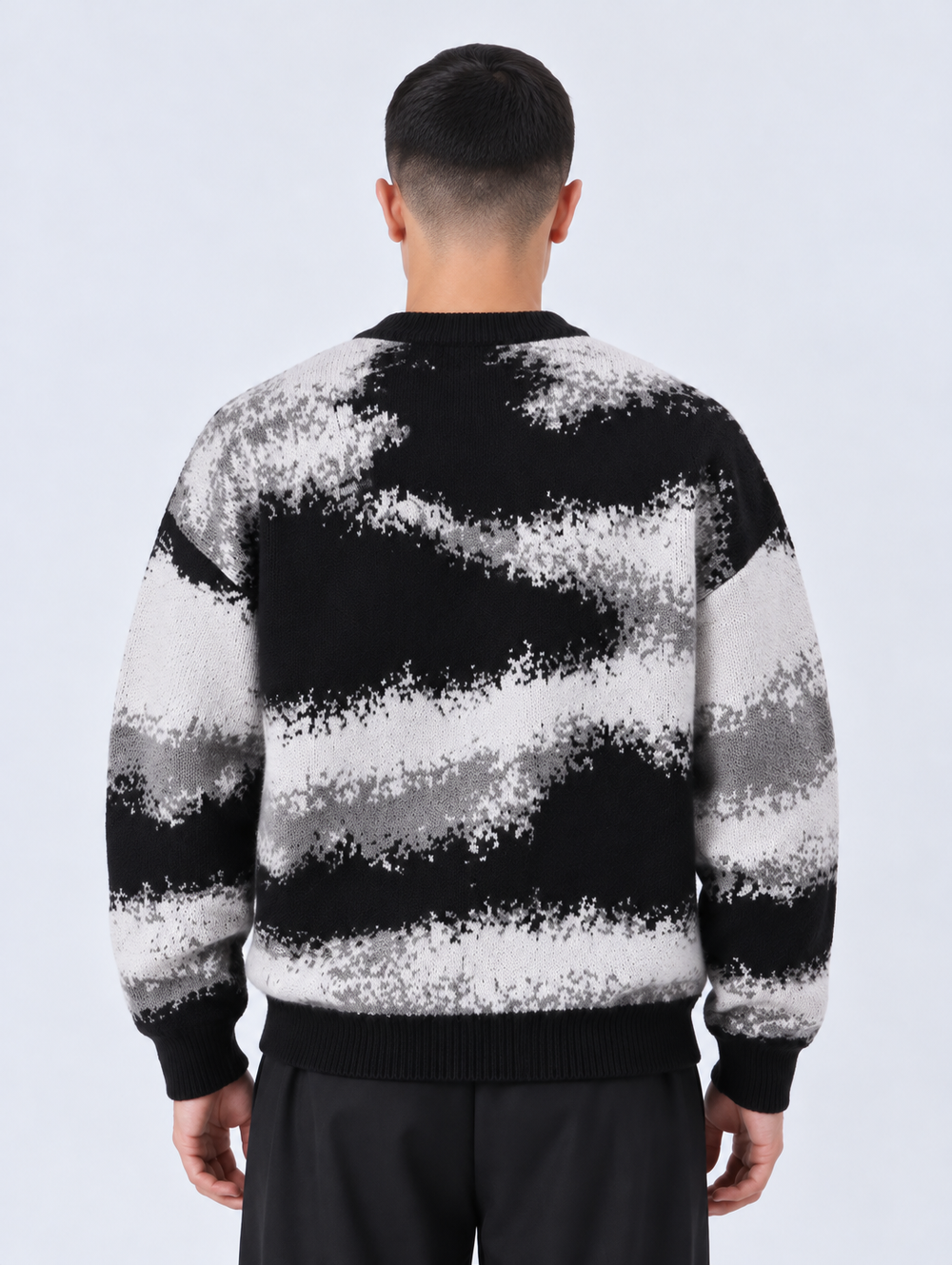 Maglione Girocollo Fantasia | Duca Homme (nero)