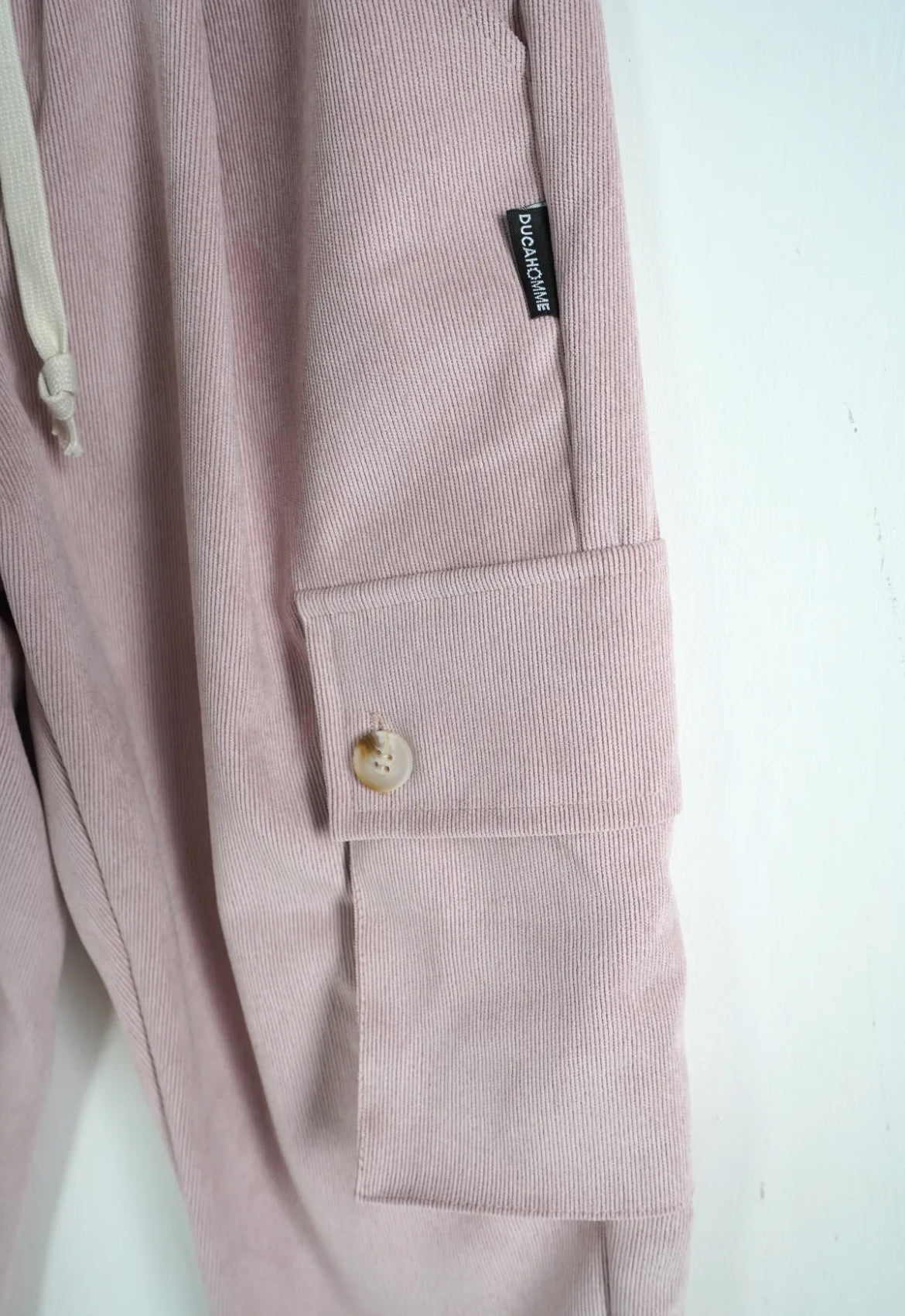 Pantalone Costine Rosa Garzato Bambino Duca Homme | Caldo Streetwear Kids