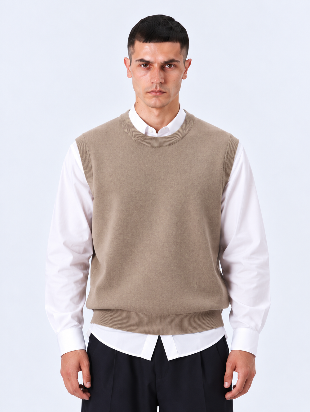 Gilet Girocollo | Duca Homme (beige)