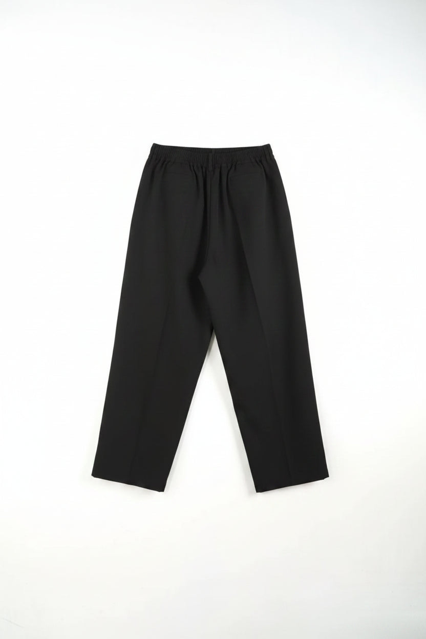 Pantalone elegante cotone leggero baggy | Duca Homme (nero)