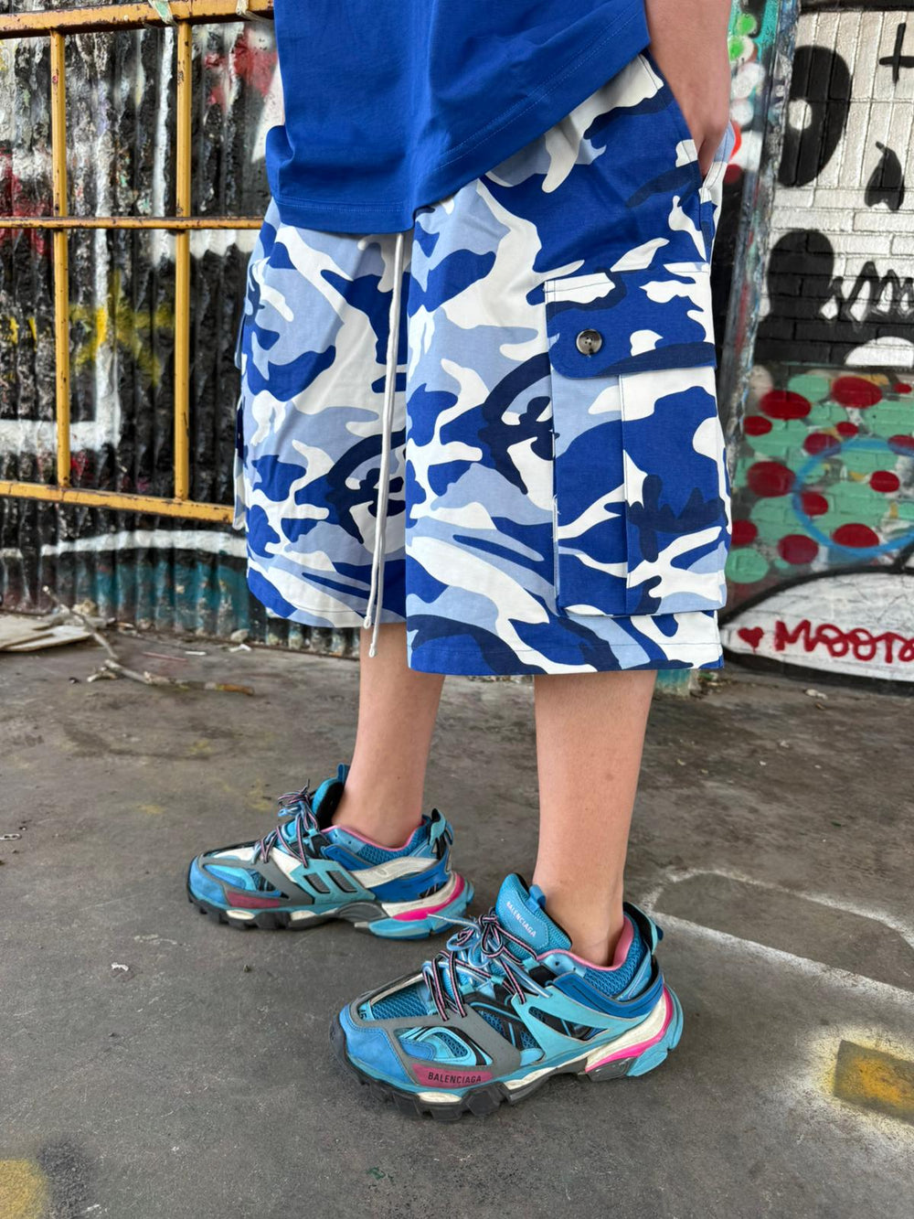 Bermuda Camo Cargo Oversize | Duca Homme(blu royal)