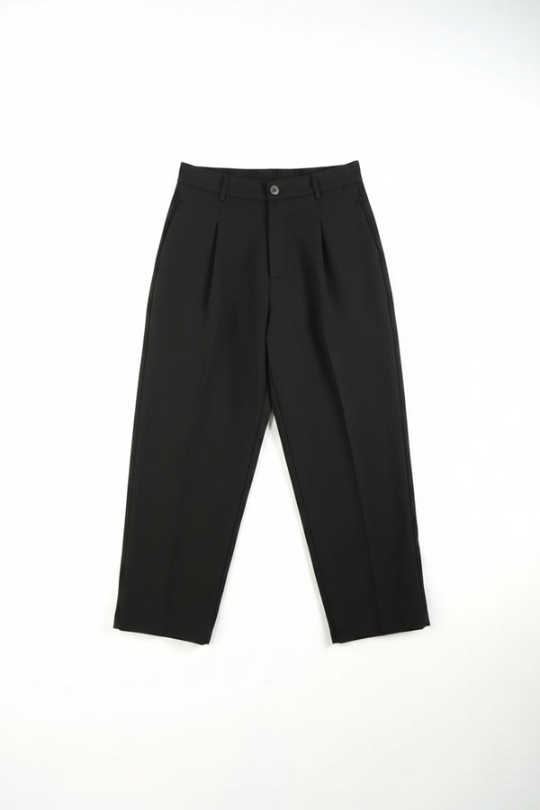 Pantalone elegante cotone leggero baggy | Duca Homme (nero)