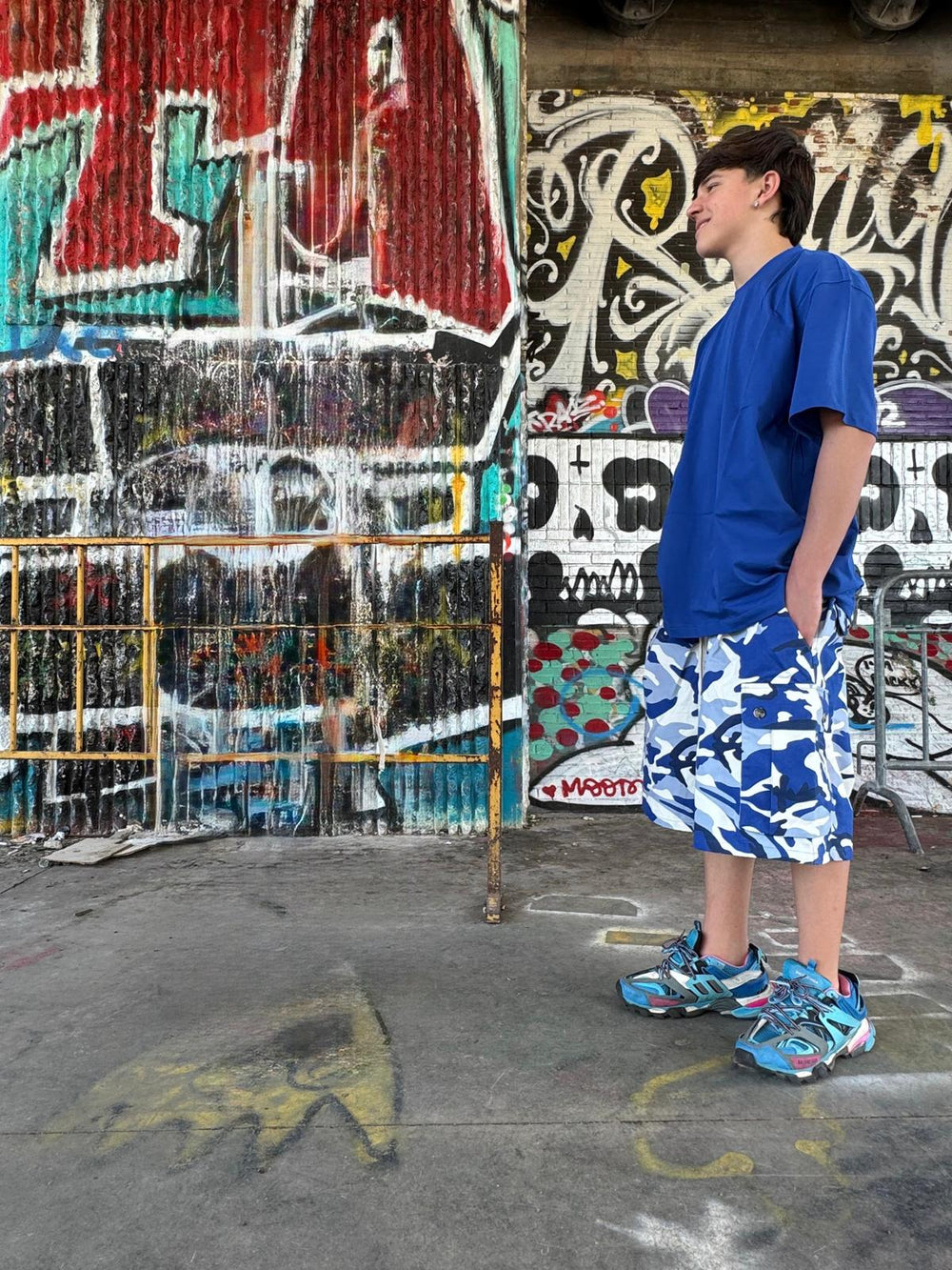 Bermuda Camo Cargo Oversize | Duca Homme(blu royal)