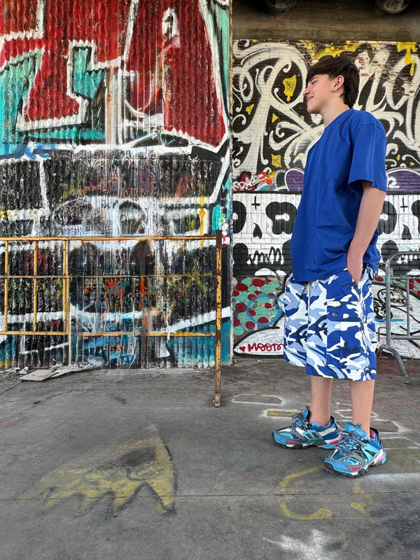 Bermuda Camo Cargo Oversize | Duca Homme(blu royal)
