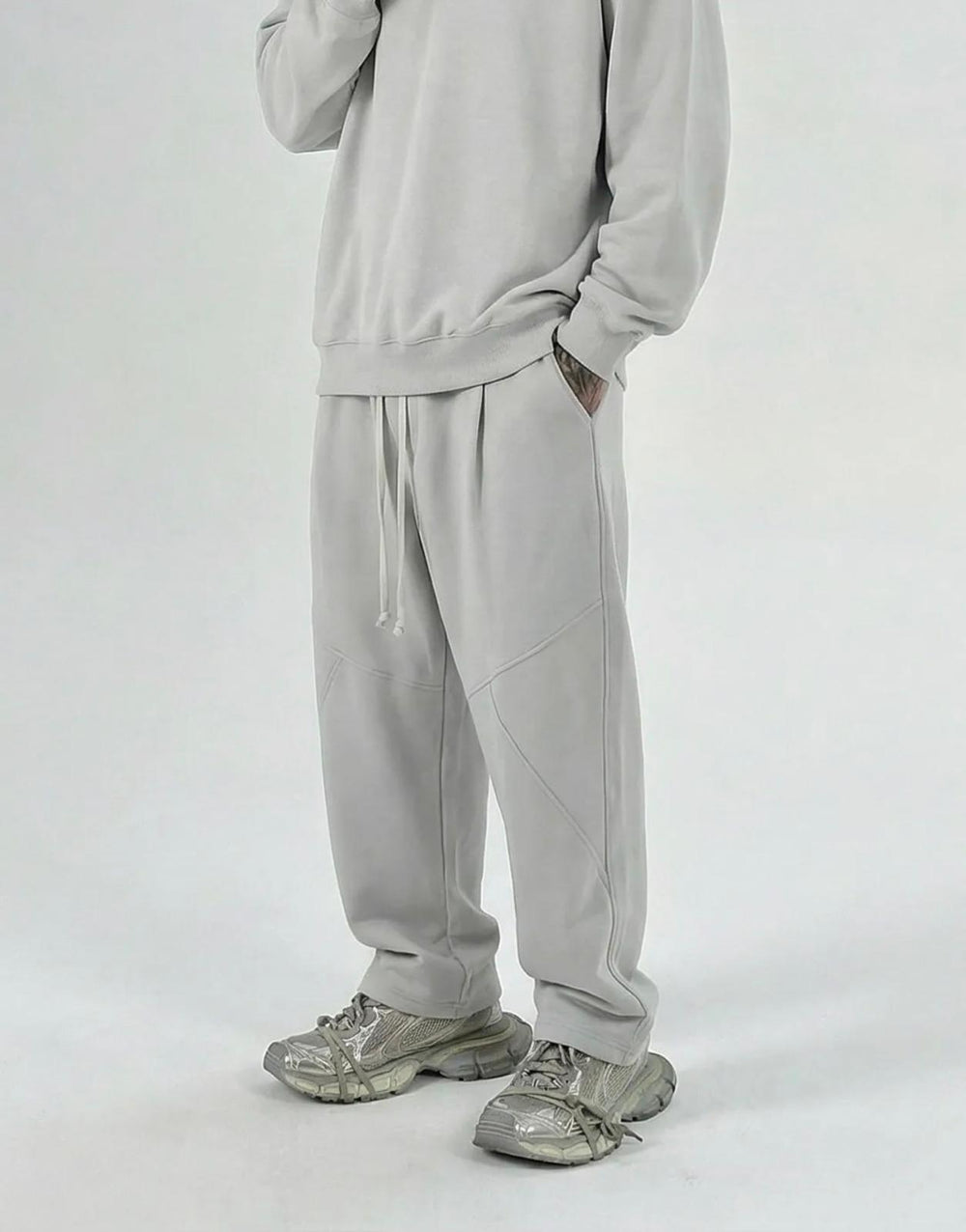 Pantalone Tuta Garzata Baggy Uomo | Duca Homme ( grigio chiaro )