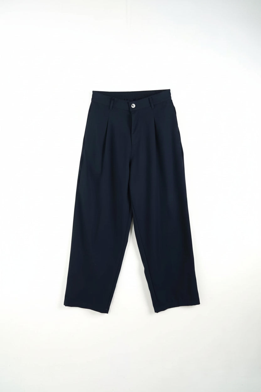 Pantalone elegante cotone leggero baggy | Duca Homme (blu)