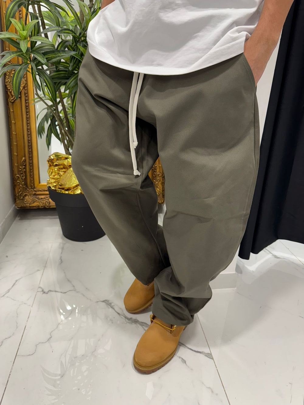 Pantaloni in Cotone Duca Homme Uomo | Oversize Baloon Fit | Verde