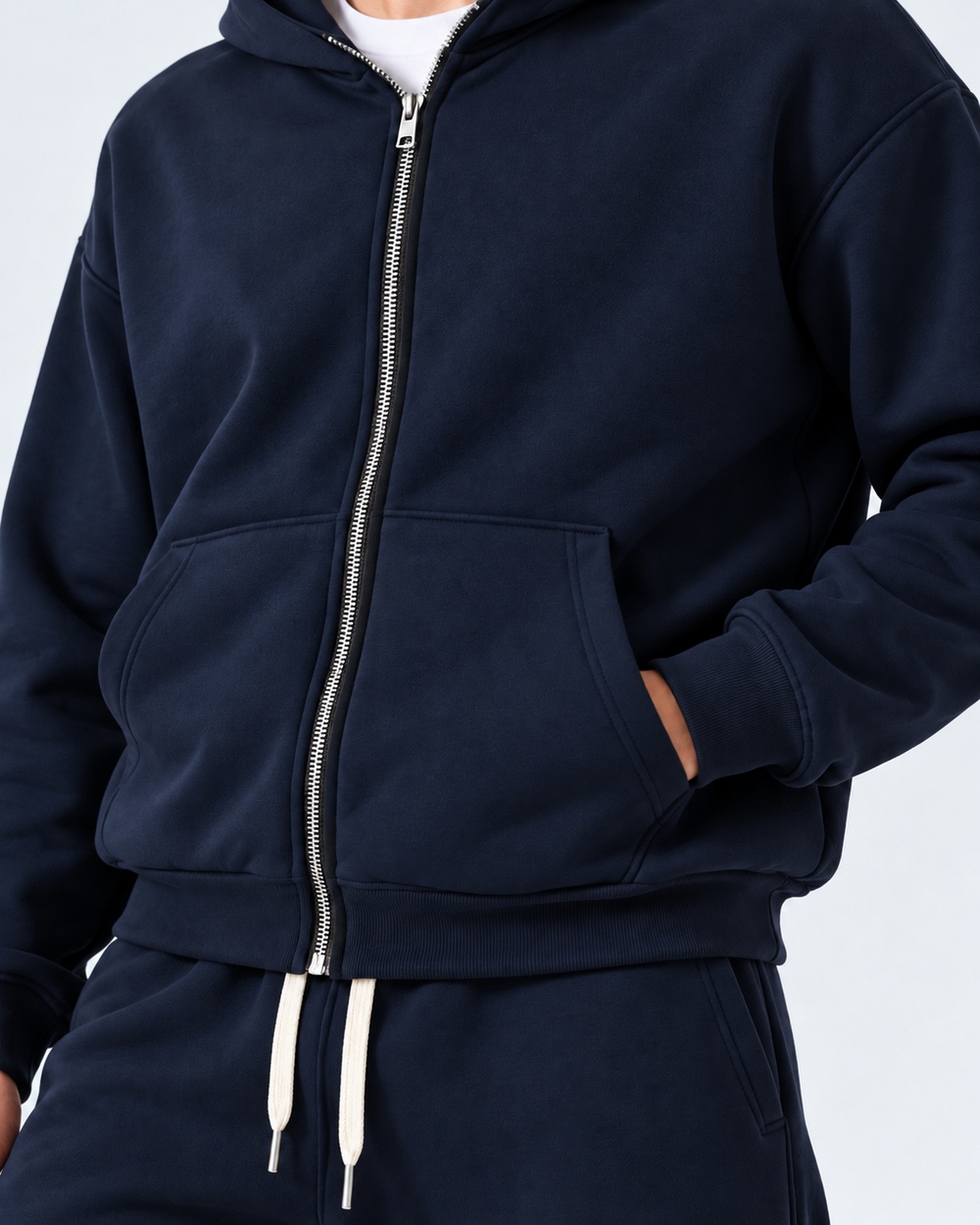 Completo Tuta Felpata Full zip | Duca Homme (blu)