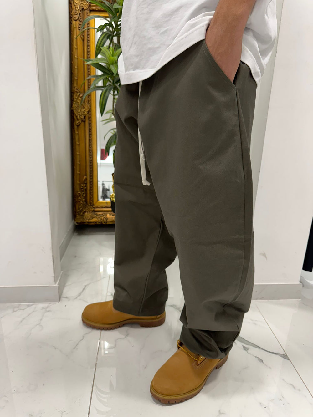 Pantaloni in Cotone Duca Homme Uomo | Oversize Baloon Fit | Verde