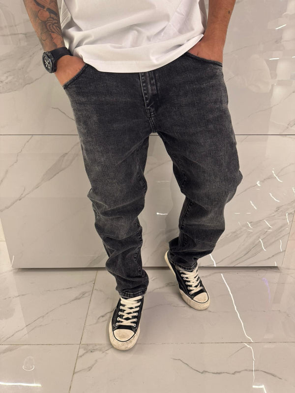 Jeans Regular Uomo Duca Homme | Denim  Regular  Fit | Nero