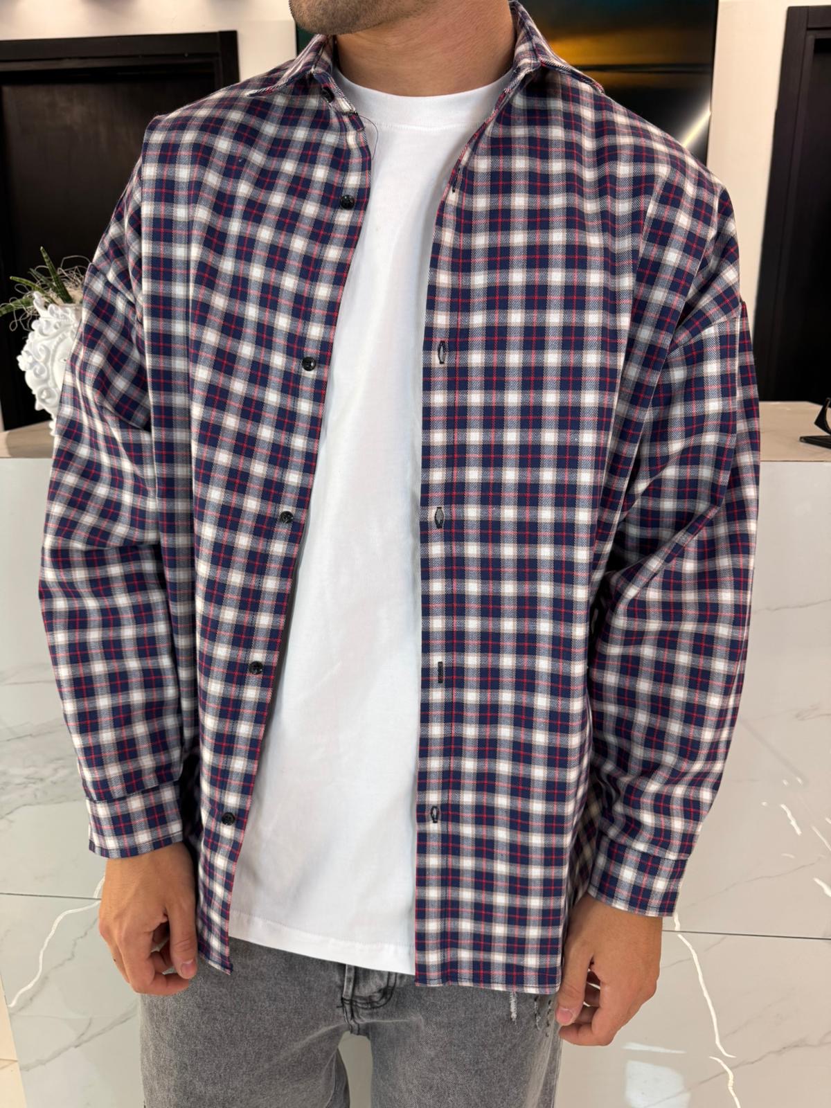 camicia corta relaxed fit uomo abbigliamento duca homme a quadri