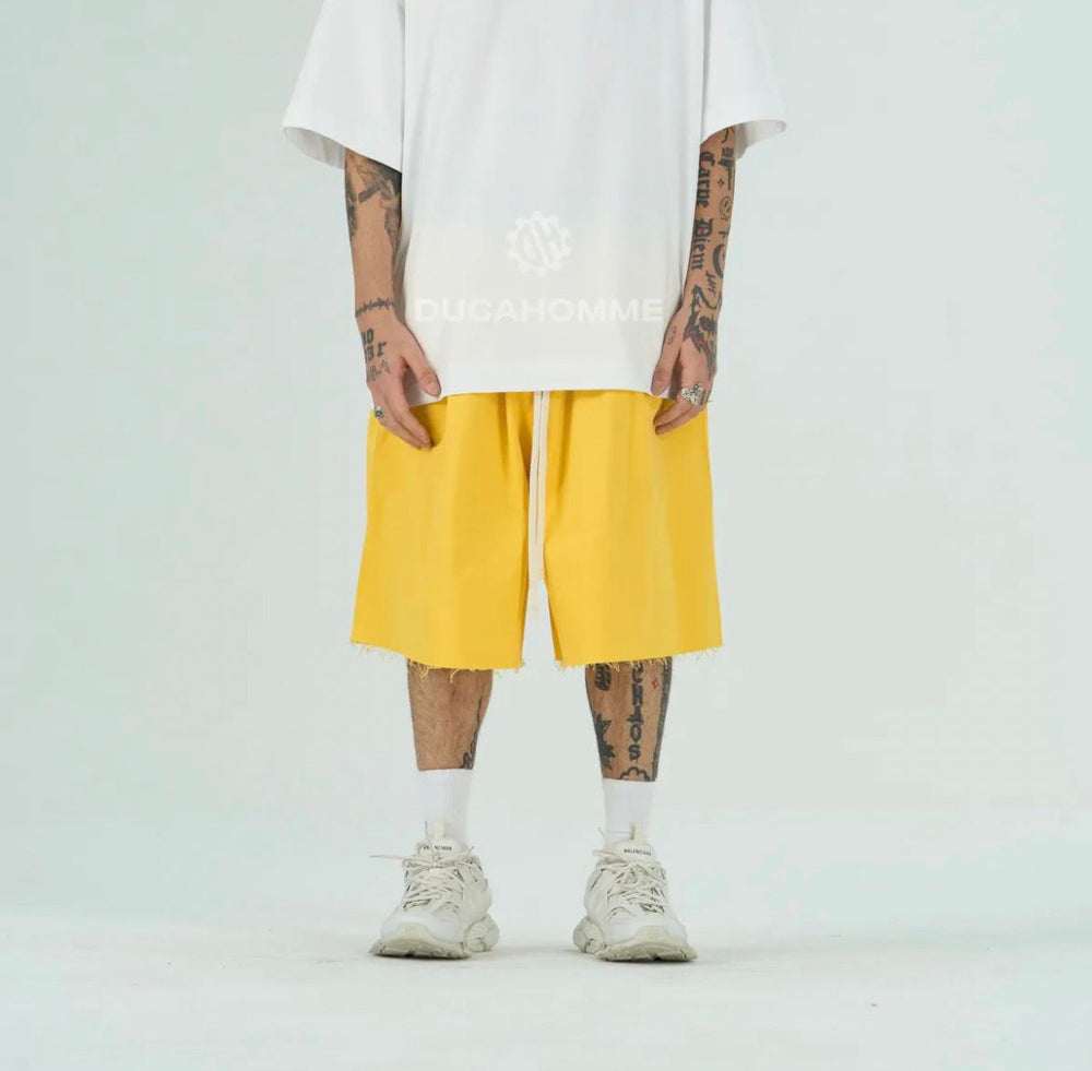 Bermuda Over Taglio Vivo | Duca Homme (giallo)