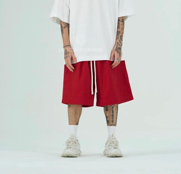 Bermuda Oversize Cotone Uomo | Duca Homme (rosso)