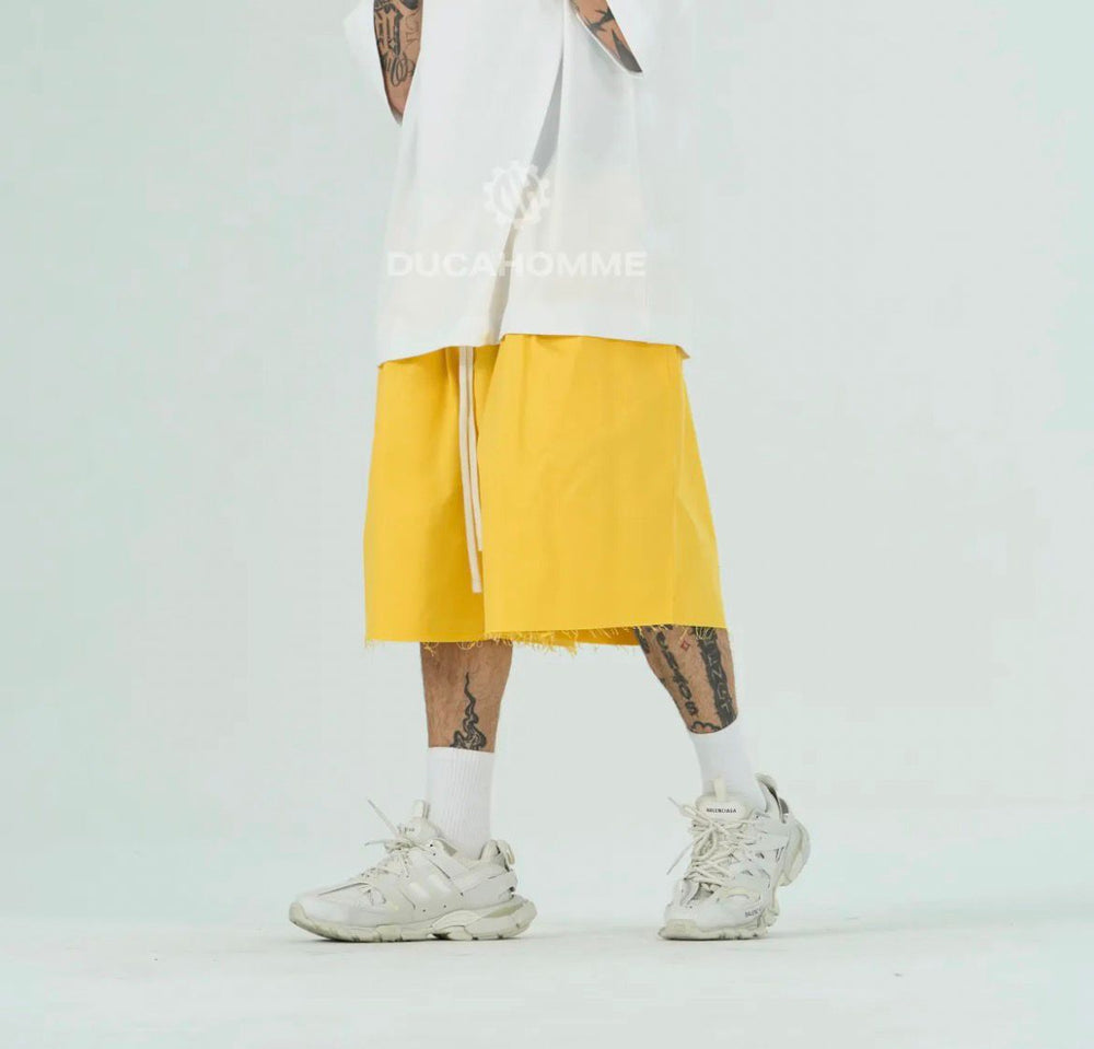 Bermuda Over Taglio Vivo | Duca Homme (giallo)