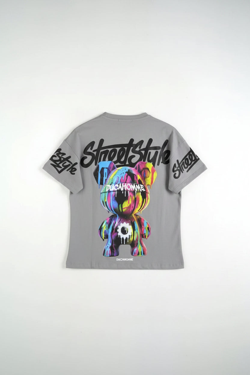 T-shirt stampa bambino | Duca Homme (grigio)