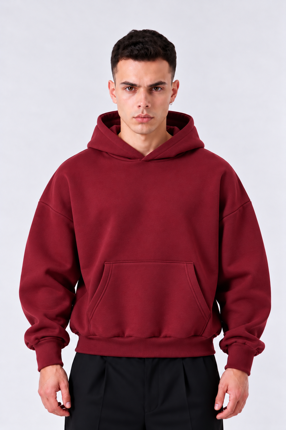 Felpa Boxy Fit | Duca Homme (bordeaux)