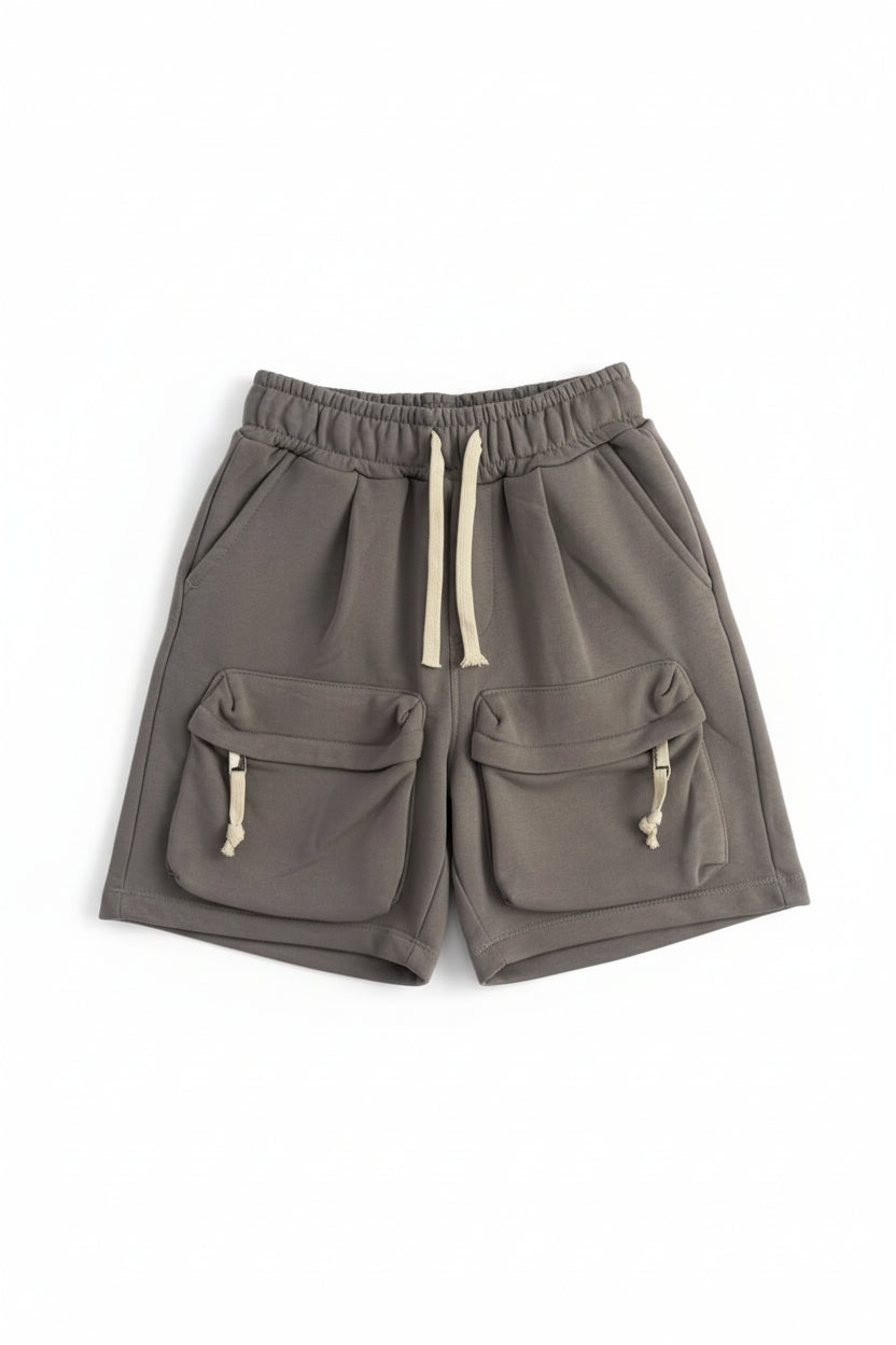 Bermuda Cargo Frontale Bambino | Duca Homme (grigio piombo)