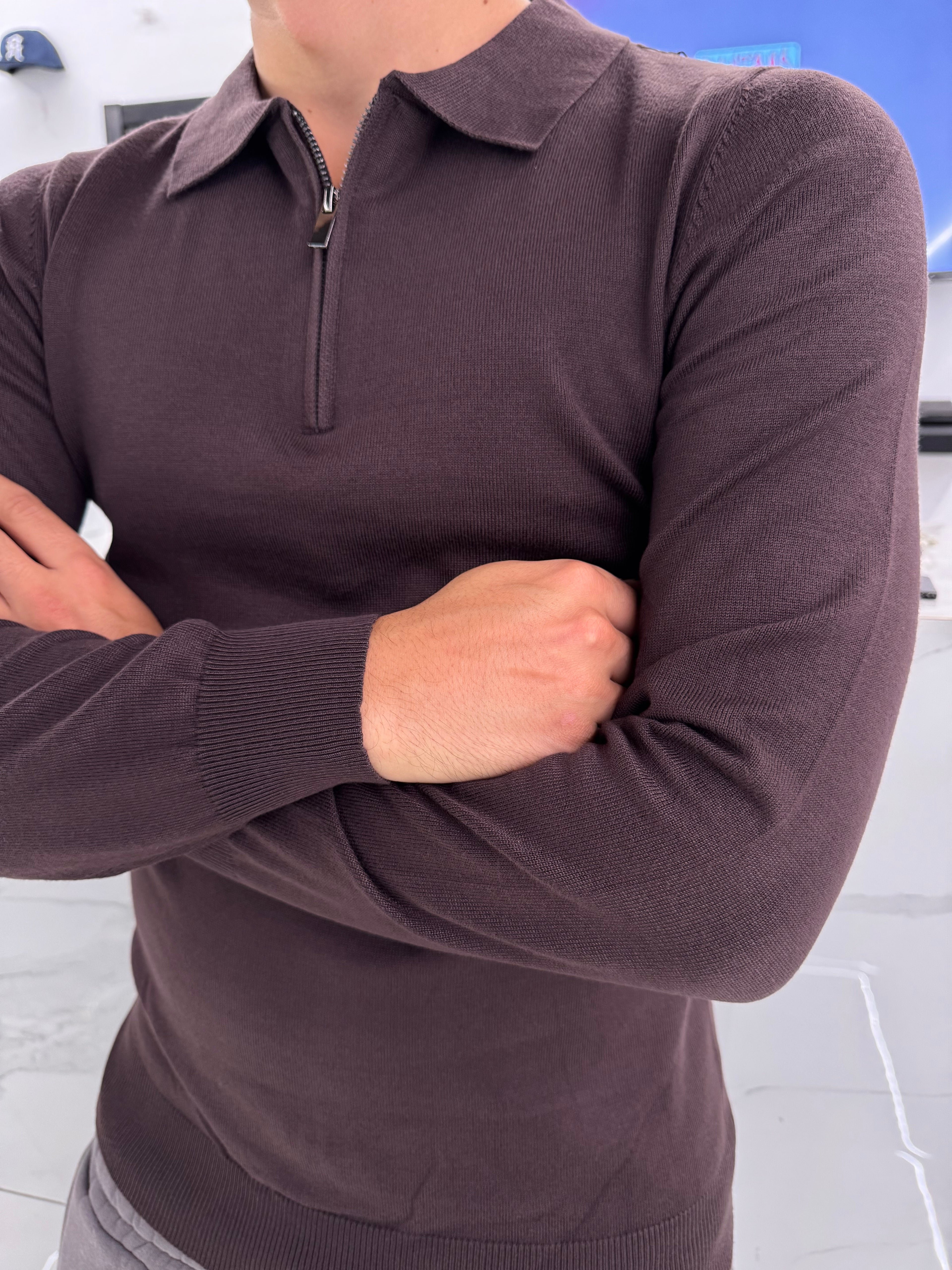 polo con zip corta moda ragazzo uomo classica abbigliamento duca homme