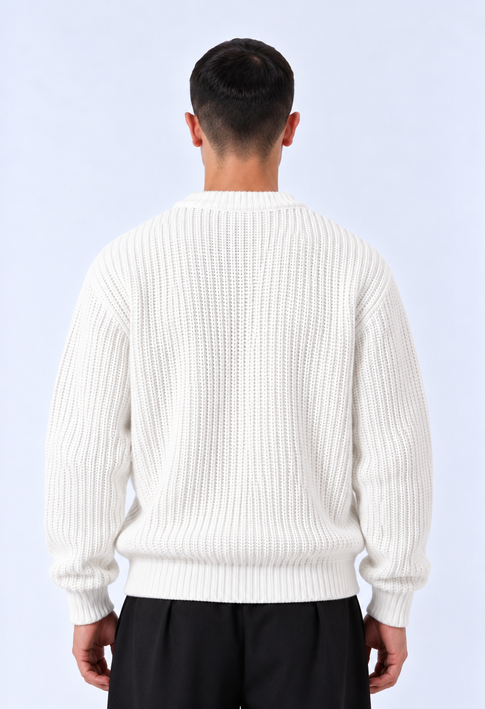 Maglione Girocollo Coste | Duca Homme (bianco)