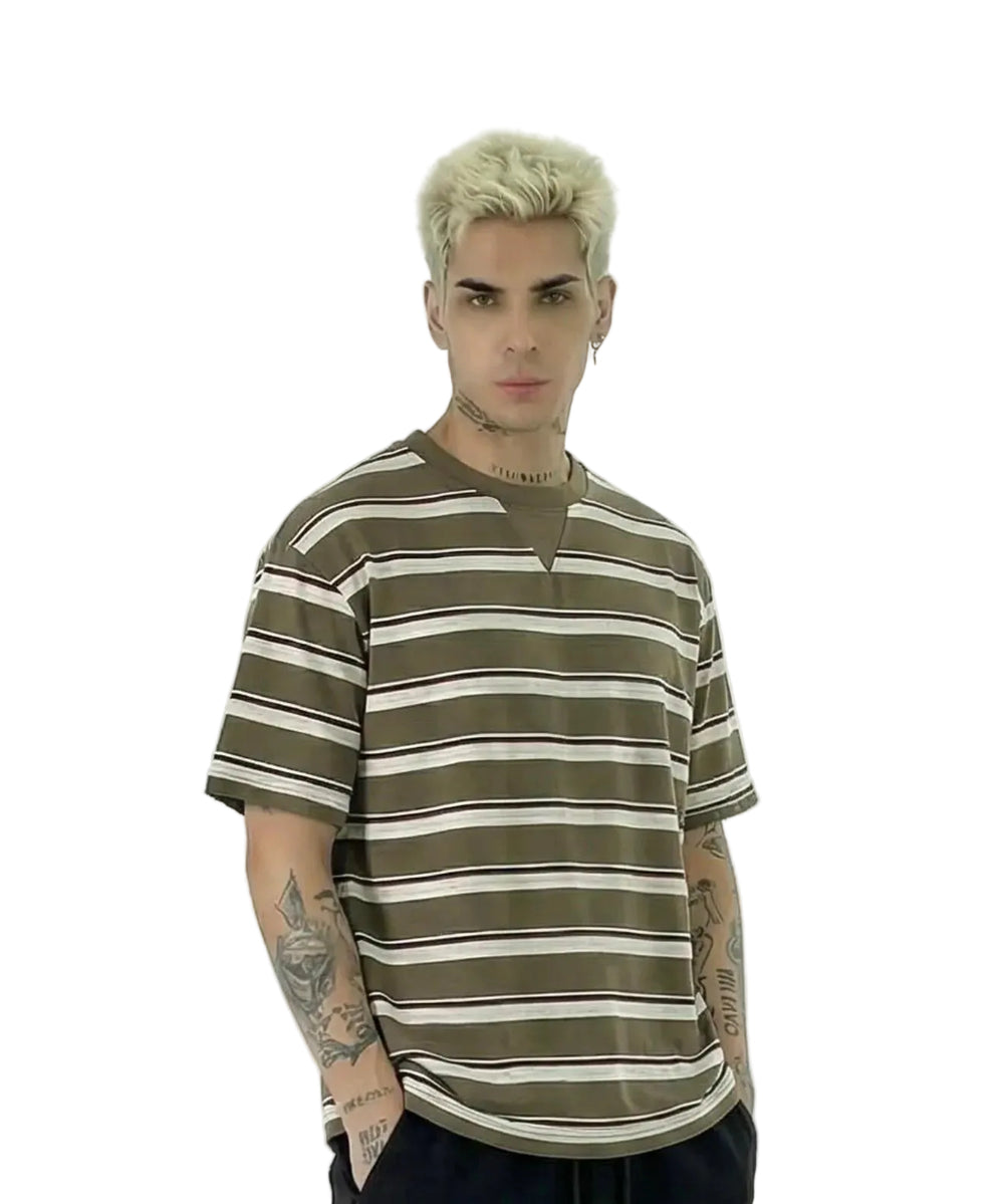 T-shirt a Righe | Duca Homme (marrone)