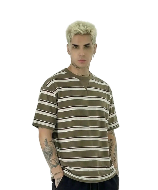 T-shirt a Righe | Duca Homme (marrone)