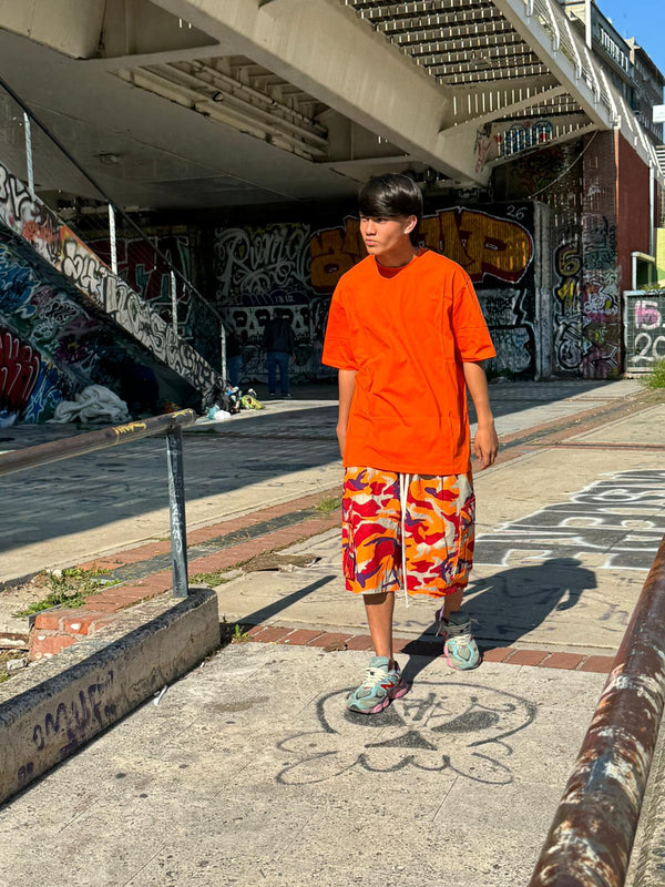 Bermuda Camo Cargo Oversize | Duca Homme (arancione)