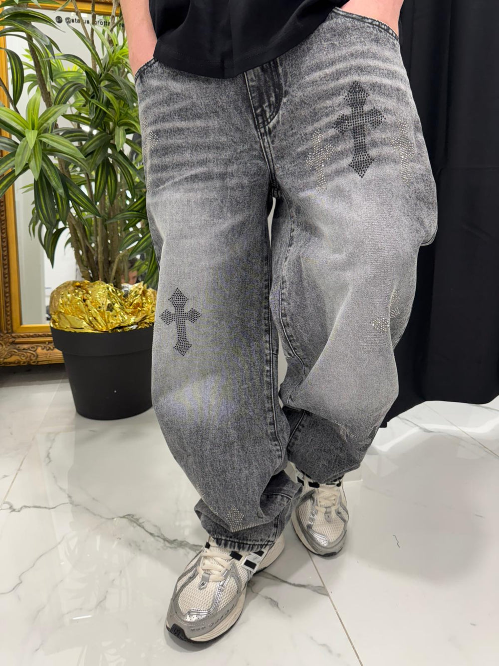 Jeans Baggy Croci Uomo | Duca Homme (grigio)