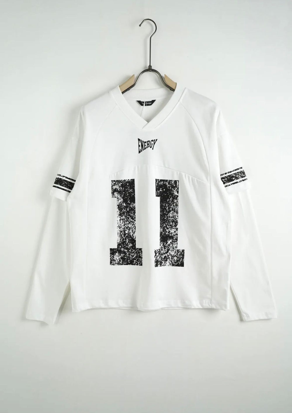T-Shirt Manica Lunga Bianca con Stampa Oversize - Duca Homme