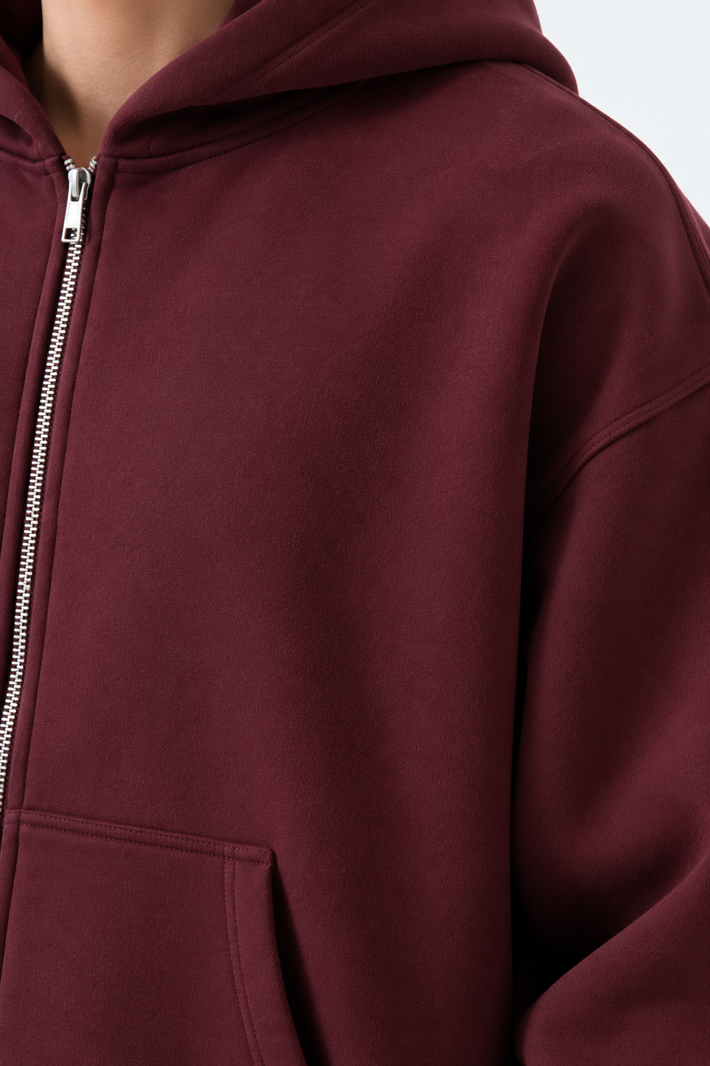 Felpa Full Zip Boxyfit | Duca Homme (bordeaux)