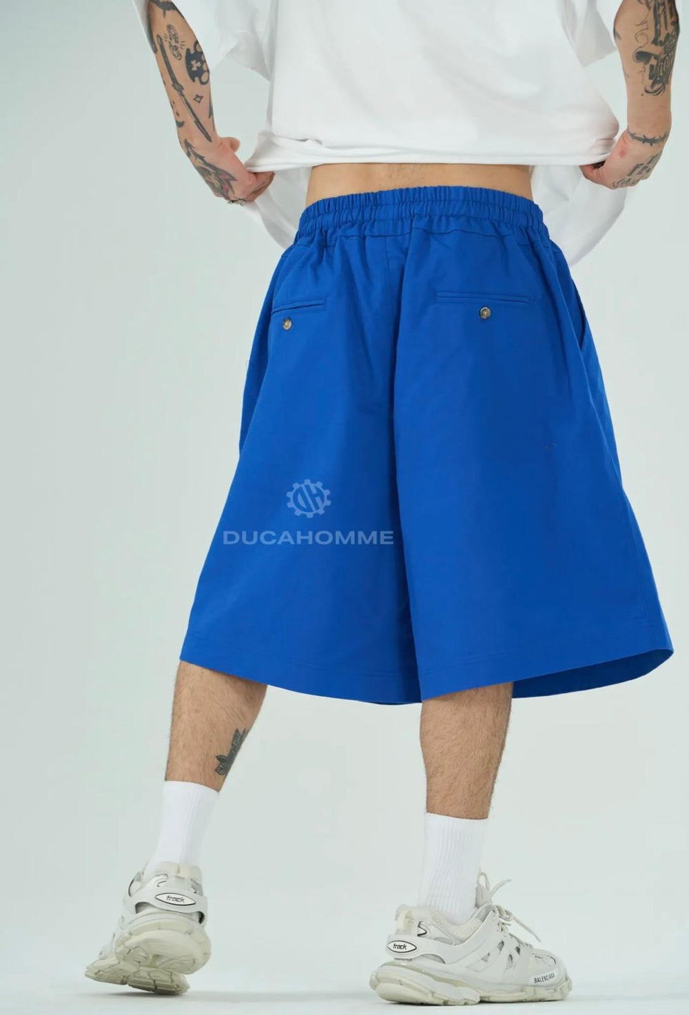 Bermuda Oversize Cotone Uomo | Duca Homme (blu royal)