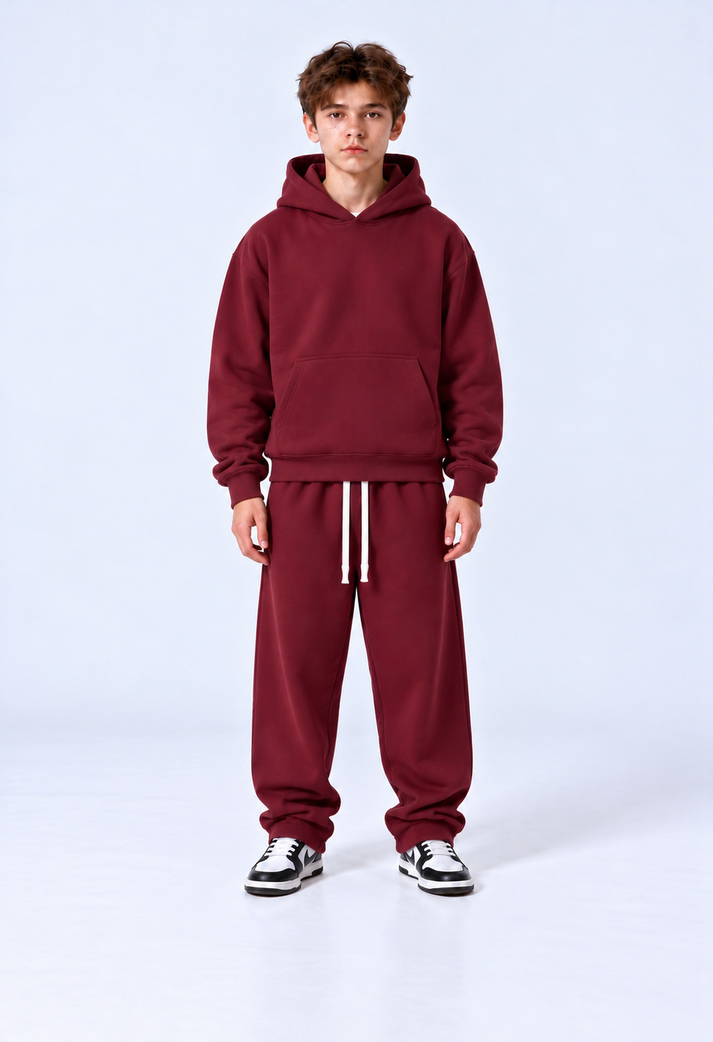 Completo Tuta Felpata Bambino | Duca Homme (bordeaux)