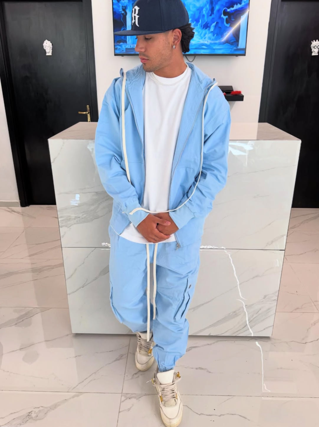 Completo Cargo Celeste per Uomo - Duca Homme