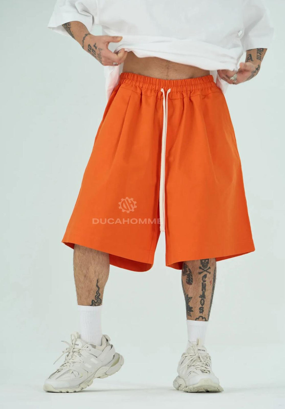 Bermuda Oversize Cotone Uomo | Duca Homme (arancione)