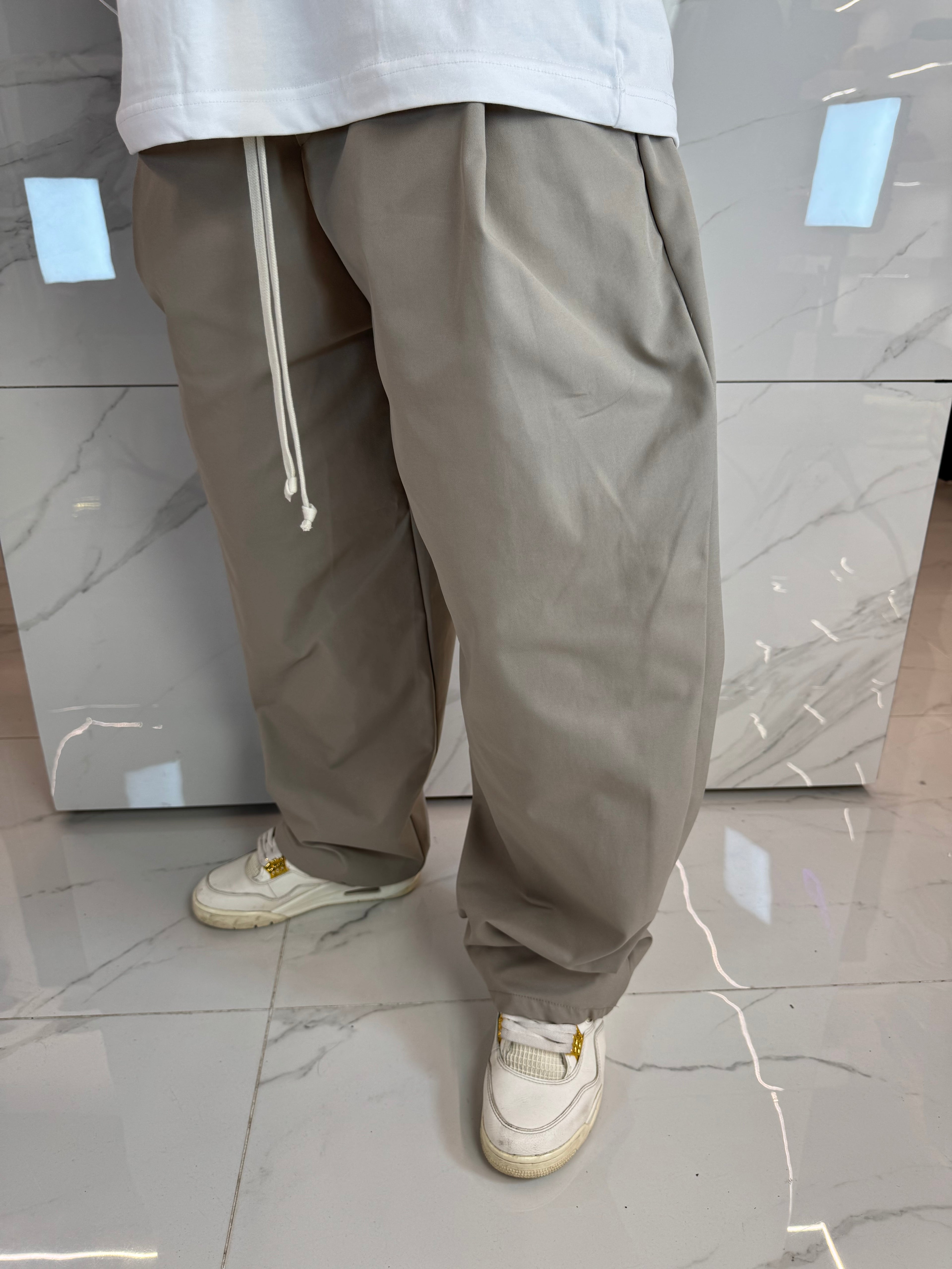 Pantaloni in Cotone Duca Homme Uomo | Oversize Baloon Fit | Fango