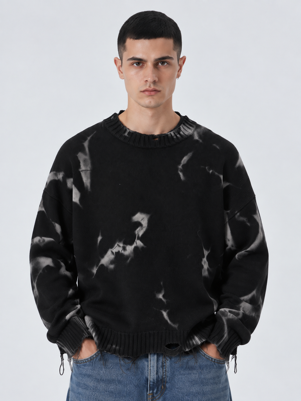 Maglione Destroyed | Duca Homme (nero)