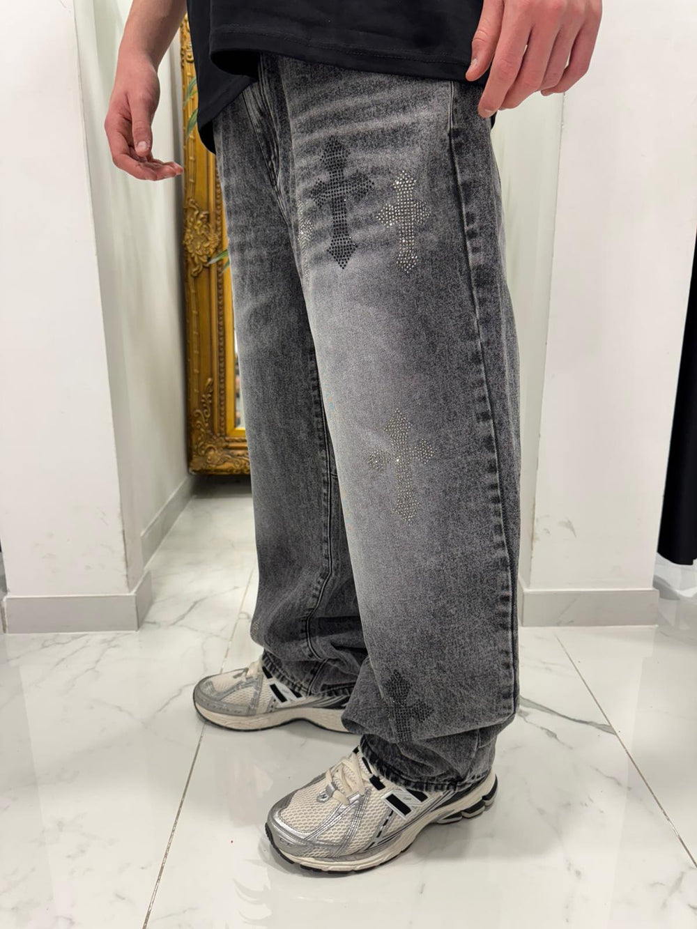 Jeans Baggy Croci Uomo | Duca Homme (grigio)