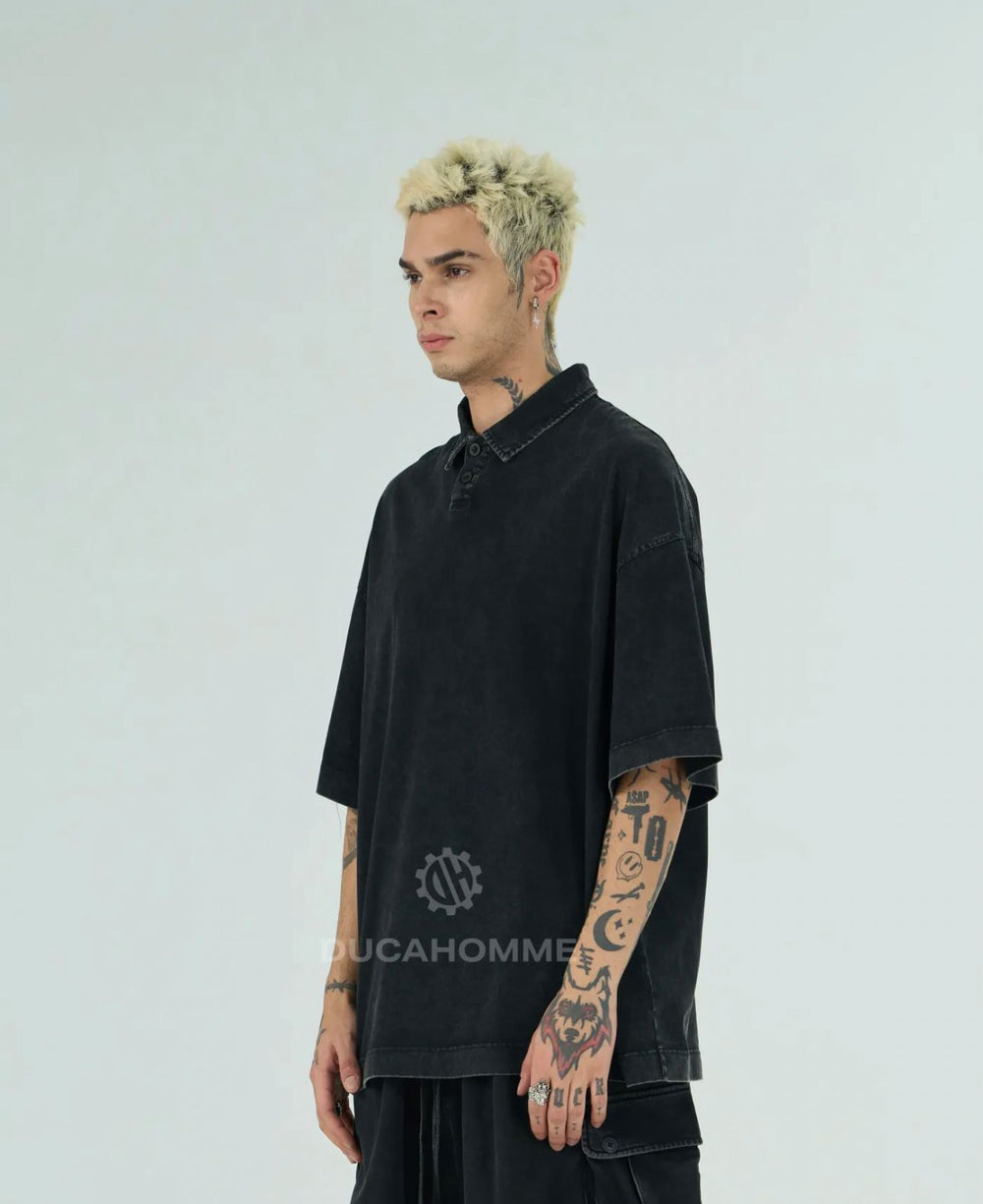 Polo Over Slavata | Duca Homme (nero)