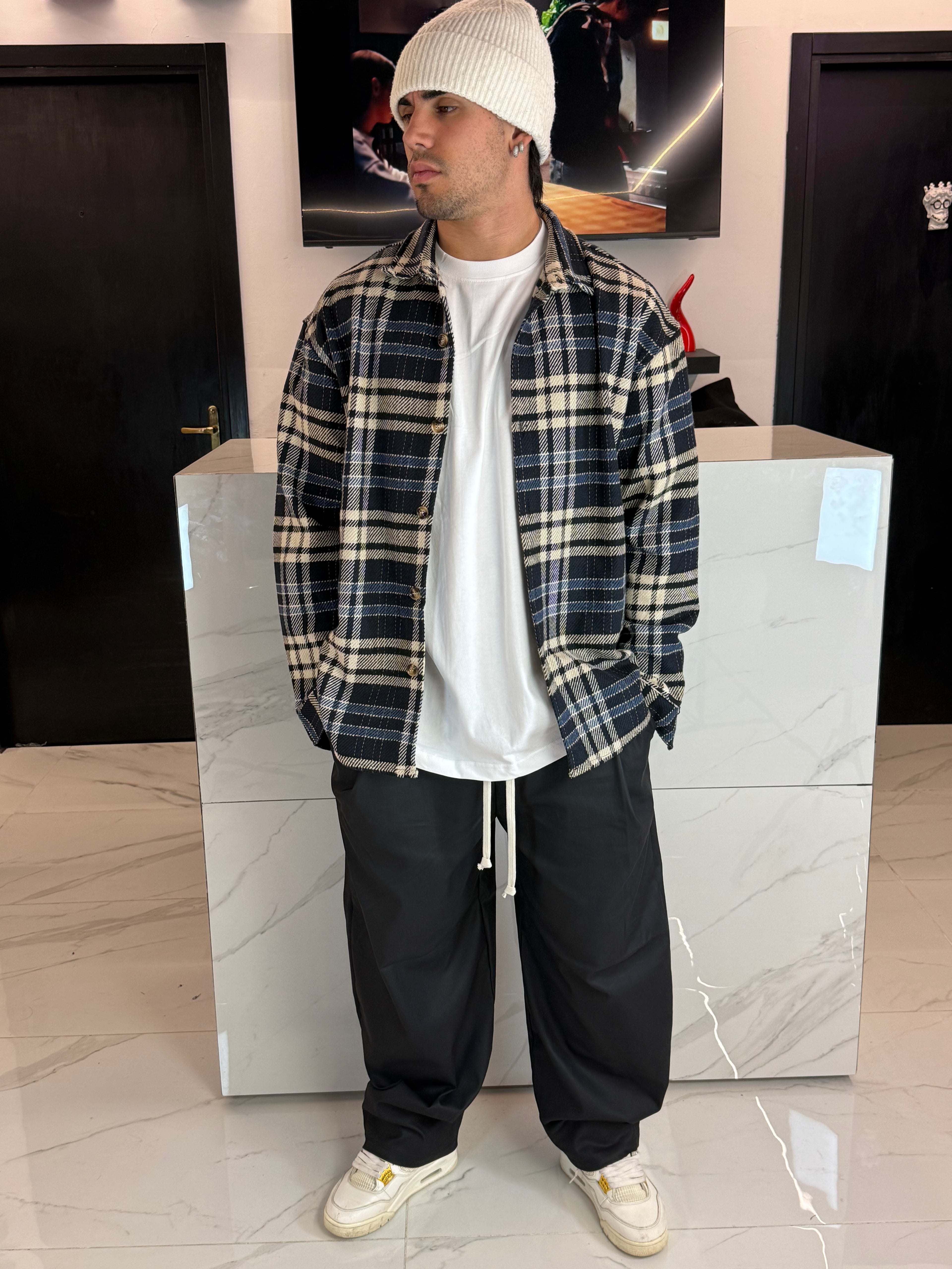 Camicia a Quadri Uomo Duca Homme | Blu