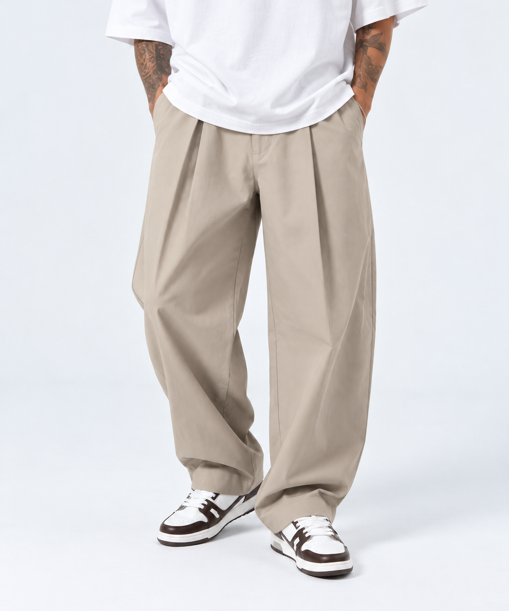 Pantalone Baggy | Duca Homme (beige)