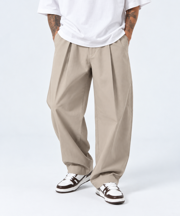 Pantalone Baggy | Duca Homme (beige)