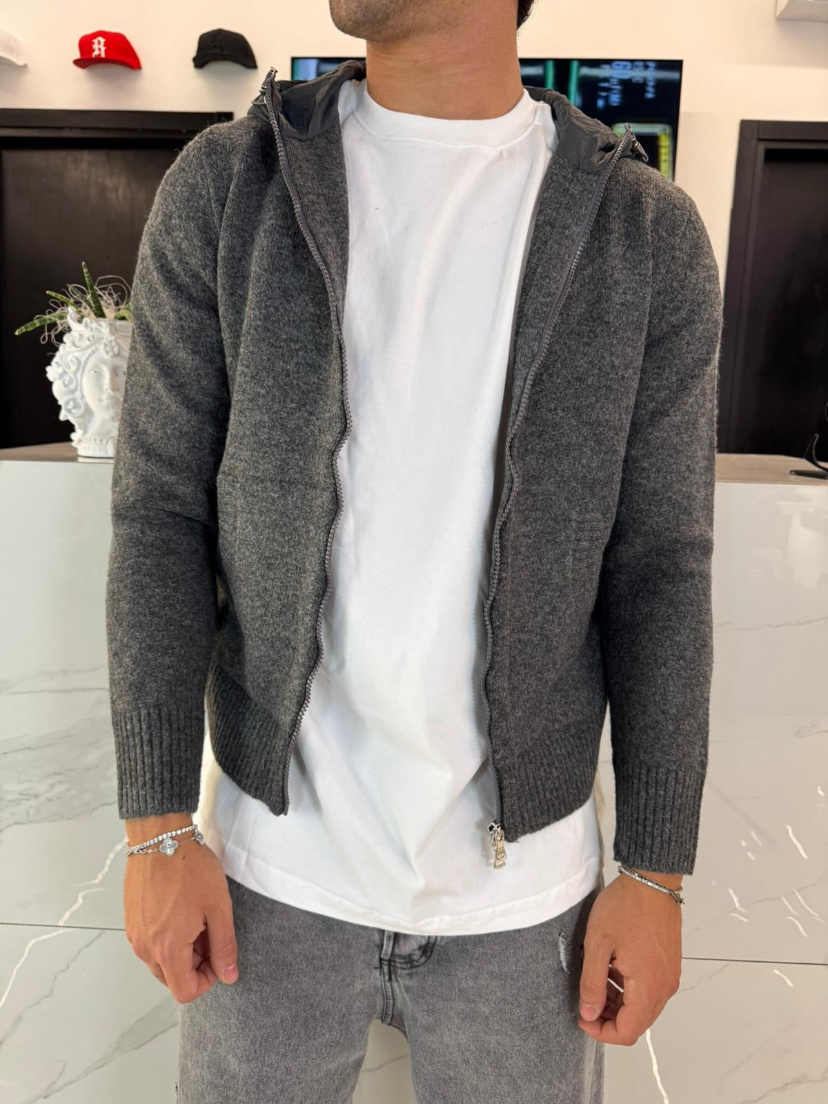 Giacchetto Grigio Scuro su Misura per Uomo - Duca Homme