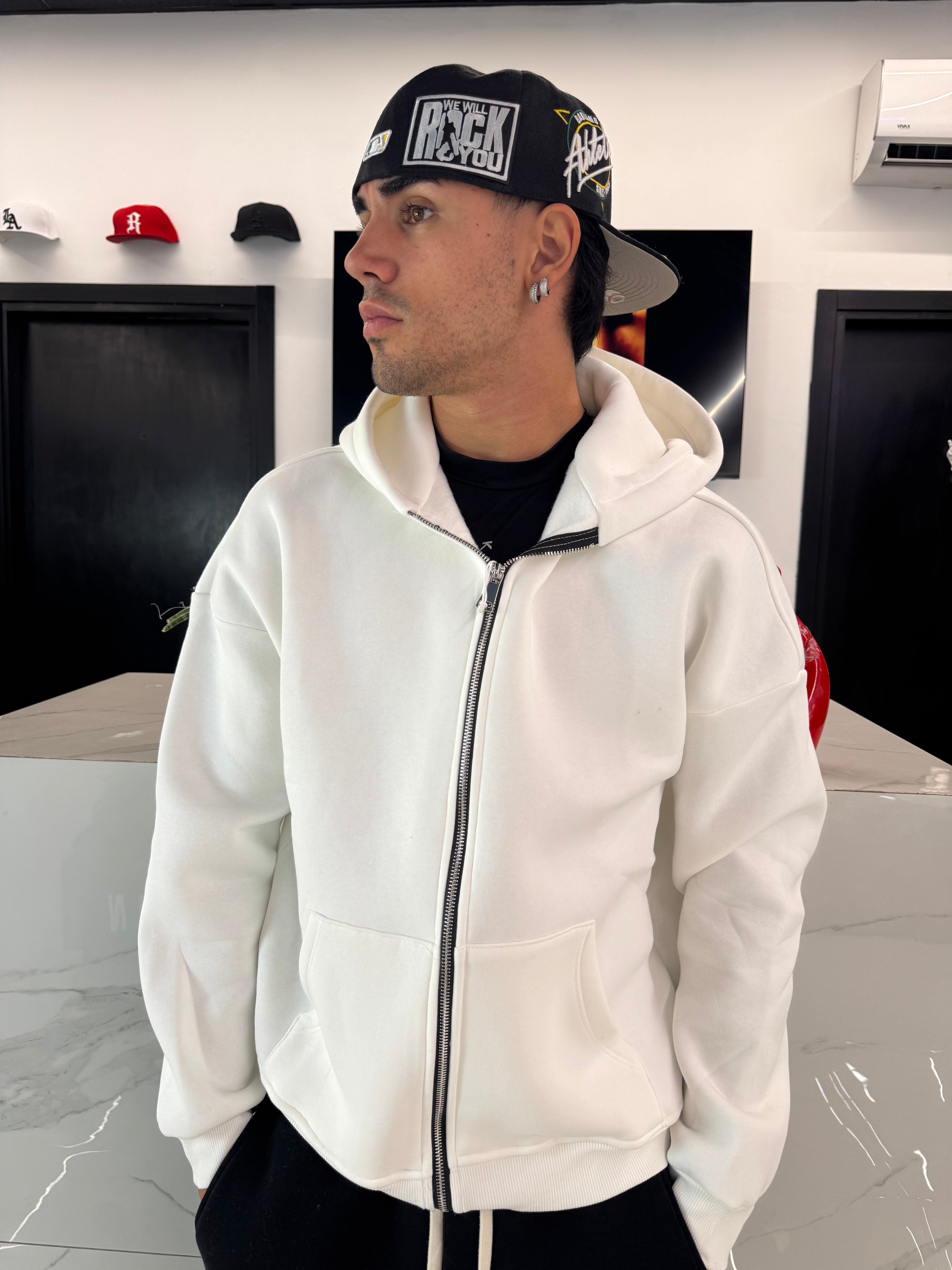 felpa loose fit con hood uomo duca homme spedizione locale