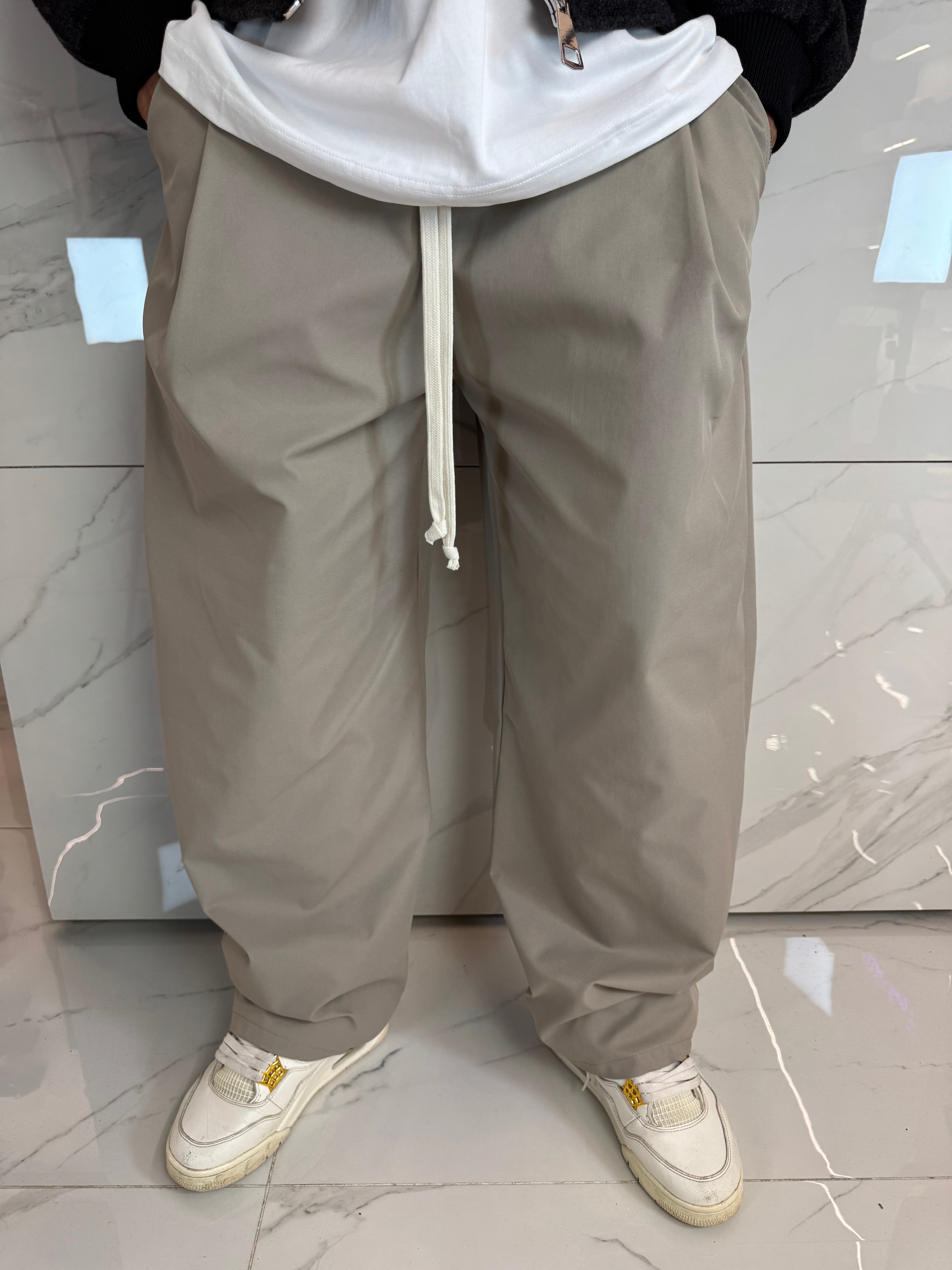 Pantaloni in Cotone Duca Homme Uomo | Oversize Baloon Fit | Fango