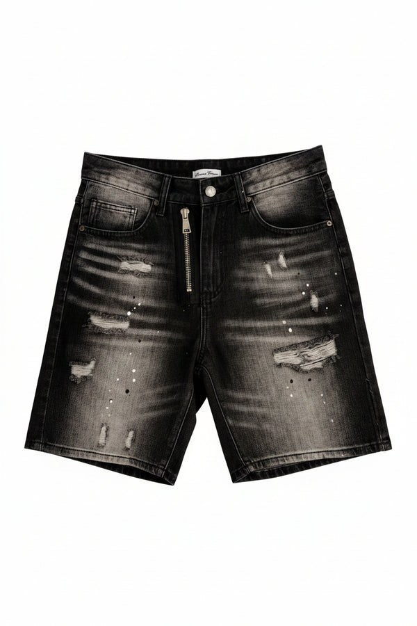 Bermuda Jeans Strappi Uomo | Duca Homme (nero)