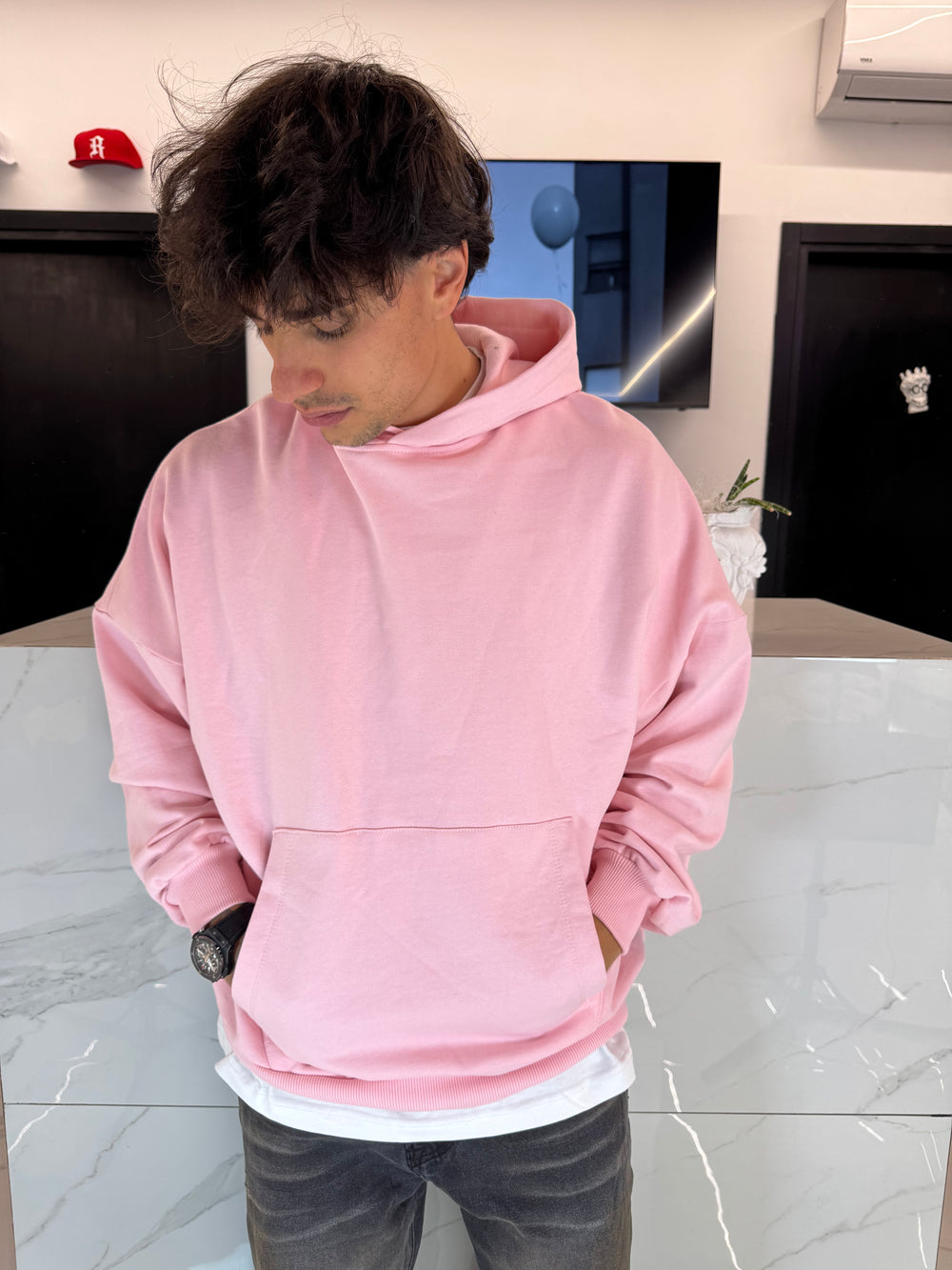 Felpa Garzata Rosa Duca Homme | Uomo