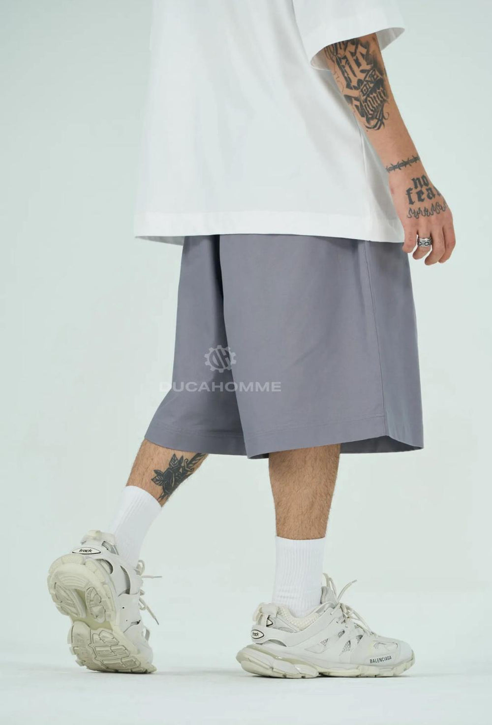 Bermuda Oversize Cotone Uomo | Duca Homme (grigio)